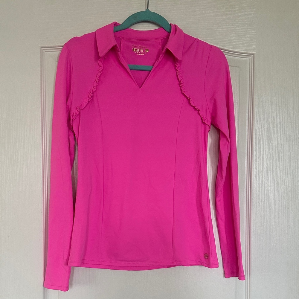 Lilly Pulitzer Women's Fuchsia Long Sleeve Top